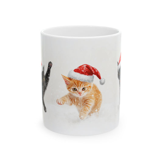 Christmas Cats Mug 1 - Ceramic Mug, 11oz