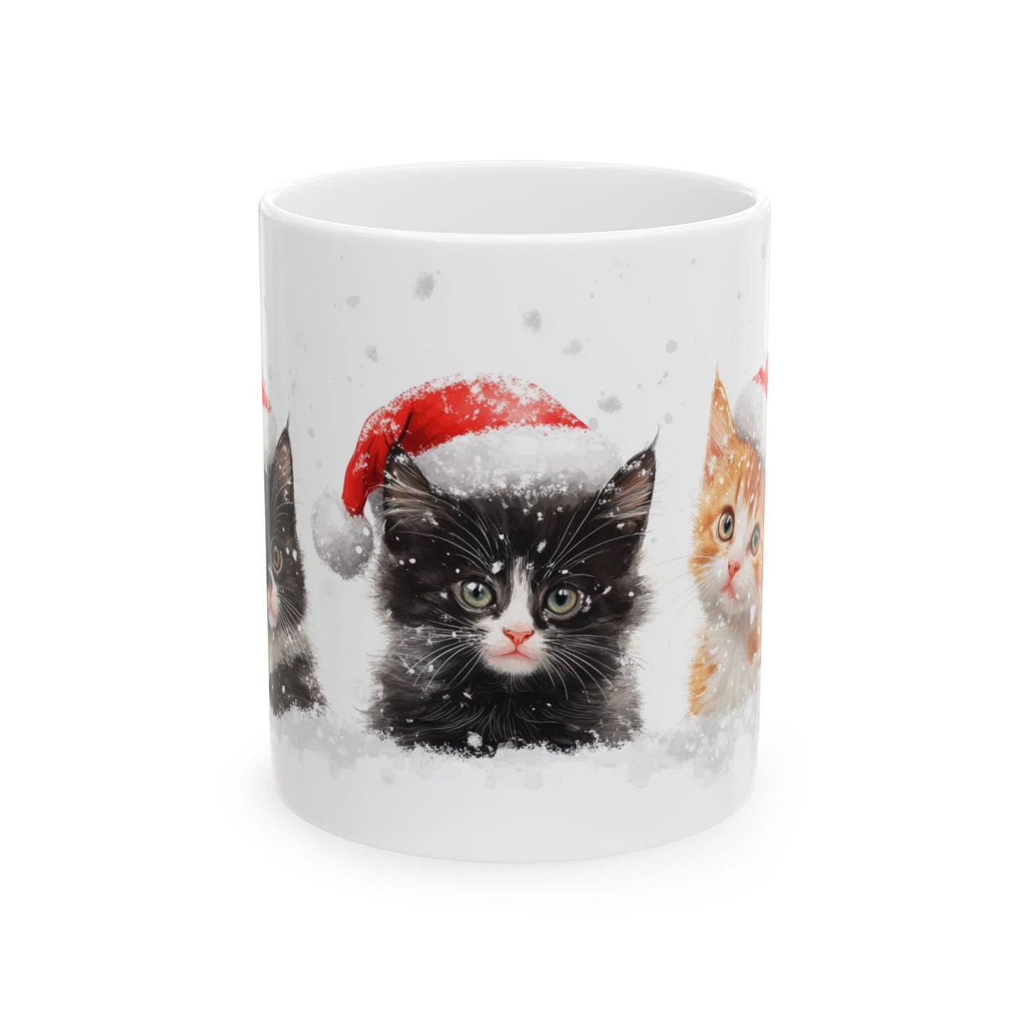 Christmas Cats Mug 2 - Ceramic Mug, 11oz